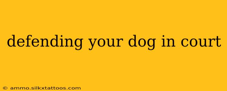 defending your dog in court